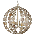 Люстра в форме шара с декором из круглых декоративных элементов Bright Shell Discs варинант исполнения - 2 | Loft Concept в Санкт-петербурге