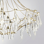 Люстра подвесная из металла с хрустальными прозрачными подвесками Quasar 81 варинант исполнения - 7 | Loft Concept в Санкт-петербурге