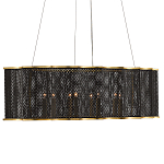 Люстра овальная в сочетании черного и золотого цвета Mesh Lighting варинант исполнения - 4 | Loft Concept в Санкт-петербурге