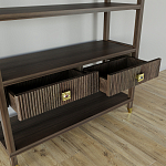 Стеллаж с двумя ящиками Elsa Dreams Walnut варинант исполнения - 3 | Loft Concept в Санкт-петербурге