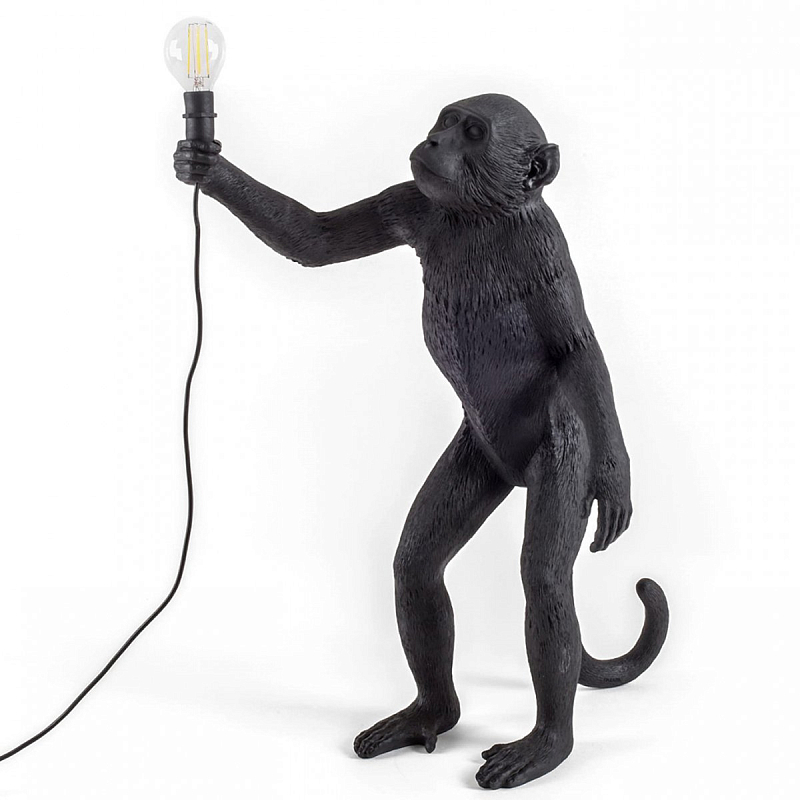 Настольная лампа SELETTI MONKEY LAMP STANDING VERSION Черный в Санкт-петербурге | Loft Concept 