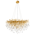 Люстра подвесная с прозрачными стеклянными подвесками в форме капель Диаметр 80 см Droplet Chandelier варинант исполнения - 12 | Loft Concept в Санкт-петербурге