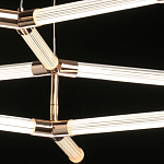 Люстра с геометрической конструкцией из вытянутых цилиндрических плафонов Hex Scaffold  варинант исполнения - 6 | Loft Concept в Санкт-петербурге