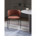 Стул полукруглый мягкий с буклированной обивкой Chair with Boucle Upholstery варинант исполнения - 3 | Loft Concept в Санкт-петербурге
