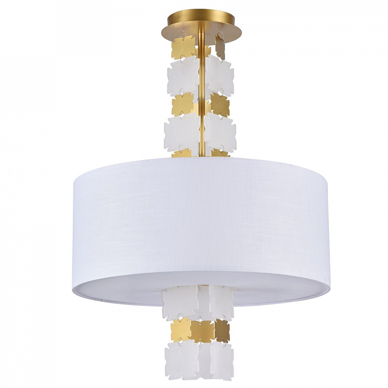 Потолочный светильник Jacopo Mosaic Ceiling Light 3 Белый Латунь в Санкт-петербурге | Loft Concept 