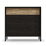 Комод 4 ящика с подсветкой на рельефном фасаде Warm Industrial варинант исполнения - 1 | Loft Concept в Санкт-петербурге