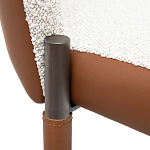 Стул мягкий с обивкой из рогожки и экокожи Contrasting Performance варинант исполнения - 2 | Loft Concept в Санкт-петербурге