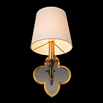 Бра с белым текстильным абажуром и фигурным основанием с зеркальной вставкой Vitorino варинант исполнения - 4 | Loft Concept в Санкт-петербурге