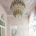 Обои ручная роспись в стиле Арт-деко Symphony Colourway SC-105 on Himalayan Rose silk dupion варинант исполнения - 2 | Loft Concept в Санкт-петербурге