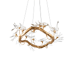 Люстра подвесная с прозрачными стеклянными птичками на ветвях Диаметр 80 см Serip Voa варинант исполнения - 7 | Loft Concept в Санкт-петербурге
