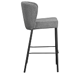 Стул барный серый с широкой закругленной спинкой Bar Chair Gray варинант исполнения - 1 | Loft Concept в Санкт-петербурге