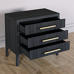 Тумба Primo  с тремя ящиками шпон Черный дуб варинант исполнения - 4 | Loft Concept в Санкт-петербурге