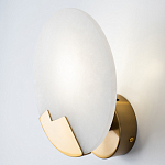 Бра с плафоном из камня в форме диска Ricci Stone Wall Lamp варинант исполнения - 3 | Loft Concept в Санкт-петербурге