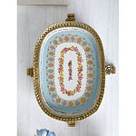 Чаша с цветочным орнаментом на бронзовых ножках Eden Garden варинант исполнения - 5 | Loft Concept в Санкт-петербурге