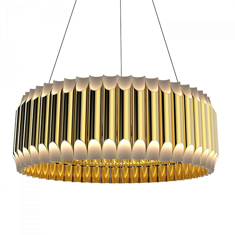 Люстра GALLIANO ROUND SUSPENSION LIGHT by DELIGHTFULL Gold Золотой Белый в Санкт-петербурге | Loft Concept 