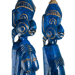Комплект из 2-х деревянных статуэток Asmat Statuettes Blue Green варинант исполнения - 3 | Loft Concept в Санкт-петербурге