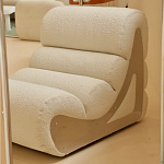 Кресло мягкое без подлкотников White Sheepskin Armchair варинант исполнения - 1 | Loft Concept в Санкт-петербурге