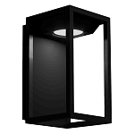 Уличный настенный светильник прямоугольной формы черного цвета Geometric Glow варинант исполнения - 1 | Loft Concept в Санкт-петербурге