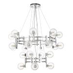 Люстра подвесная с двумя ярусами и 24-ю рельефными прозрачными плафонами из стекла Perforated Glass Bubbles варинант исполнения - 2 | Loft Concept в Санкт-петербурге