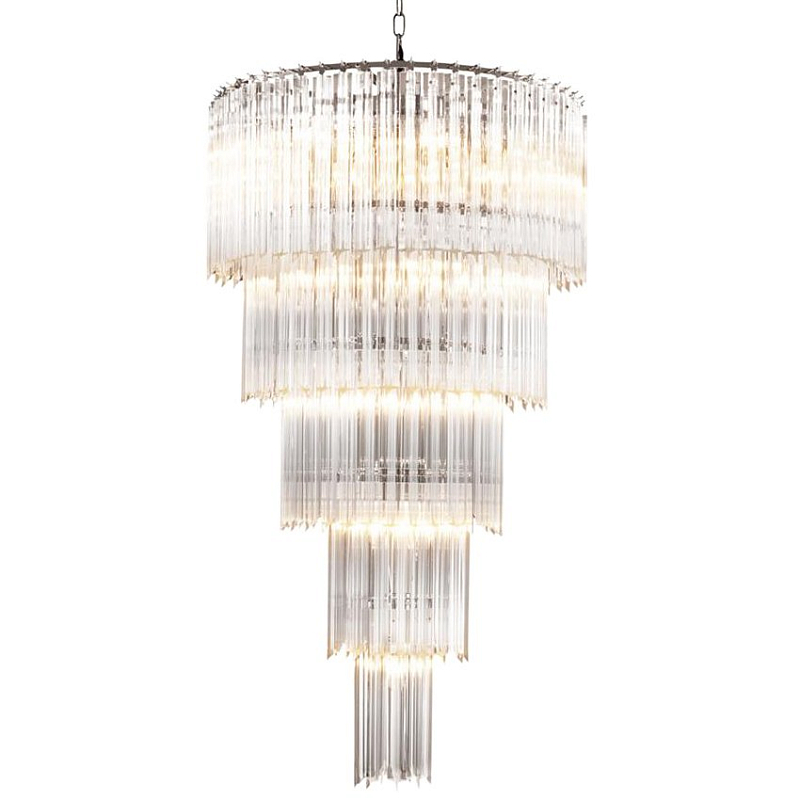 Люстра Chandelier Alpina L Никель Прозрачный (Transparent) в Санкт-петербурге | Loft Concept 