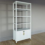 Стеллаж со стеклянными полками Elsa Dreams White варинант исполнения - 1 | Loft Concept в Санкт-петербурге