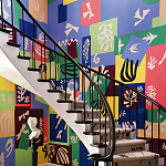 Обои ручная роспись в стиле Арт-деко Jazz Special Colourway on dyed silk with embroidery варинант исполнения - 1 | Loft Concept в Санкт-петербурге