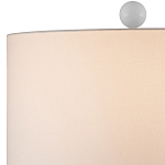 Настольная лампа белая с тканевым абажуром в форме цилиндра Morphing варинант исполнения - 2 | Loft Concept в Санкт-петербурге