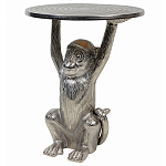 Столик с подстольем в виде обезьянки Bombay Nickel варинант исполнения - 1 | Loft Concept в Санкт-петербурге