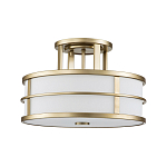 Потолочный светильник с белым матовым абажуром в металлическом каркасе Feiss варинант исполнения - 1 | Loft Concept в Санкт-петербурге