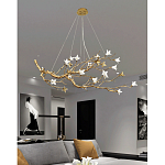 Люстра в виде золотой ветки с цветами Glass Flower Pendant Light варинант исполнения - 6 | Loft Concept в Санкт-петербурге