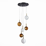 Люстра светодиодная с сферическими стеклянными плафонами Splatter варинант исполнения - 3 | Loft Concept в Санкт-петербурге