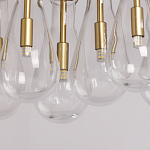 Люстра с 9-ю прозрачными стеклянными плафонами в форме капли Lucid Rain  варинант исполнения - 7 | Loft Concept в Санкт-петербурге