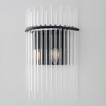 Бра со стеклянными прозрачными трубками и черным металлическим каркасом Nembus варинант исполнения - 3 | Loft Concept в Санкт-петербурге