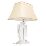 Настольная лампа хрустальная с бежевым абажуром Perfect варинант исполнения - 2 | Loft Concept в Санкт-петербурге