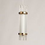 Подвесной светильник с цилиндрическим плафоном из прозрачных стеклянных трубок Nembus варинант исполнения - 3 | Loft Concept в Санкт-петербурге