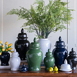 Ваза с крышкой однотонная Высота 31 см Chinoiserie Ceramics варинант исполнения - 4 | Loft Concept в Санкт-петербурге