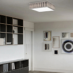 Потолочный светильник квадратный с гофрированным абажуром цвета графит Millennium варинант исполнения - 3 | Loft Concept в Санкт-петербурге