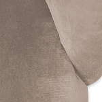 Барный стул со спинкой и металлической подставкой на 4-х деревянных ножках Бежевый Велюр Vendramin Chair варинант исполнения - 4 | Loft Concept в Санкт-петербурге