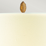 Настольная лампа с кремовым льняным цилиндрическим абажуром и ножкой в форме золотистой ветки Gilded Nola варинант исполнения - 2 | Loft Concept в Санкт-петербурге