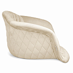 Барный стул со спинкой и подлокотниками на 4-х деревянных ножках Кремовый Велюр Ava Charm варинант исполнения - 3 | Loft Concept в Санкт-петербурге