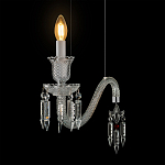 Подвесной светильник стеклянный в виде канделябра Curved Glass Chandelier варинант исполнения - 6 | Loft Concept в Санкт-петербурге