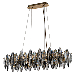 Люстра подвесная с овальными подвесками из стекла дымчатого цвета Harlow Crystal Round варинант исполнения - 1 | Loft Concept в Санкт-петербурге