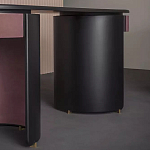 Дизайнерский письменный стол овальной формы с 2-мя выдвижными ящиками по бокам Parsec варинант исполнения - 2 | Loft Concept в Санкт-петербурге