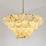 Люстра подвесная четырехъярусная с подвесками в форме дисков Cryptocrystalline Stone варинант исполнения - 6 | Loft Concept в Санкт-петербурге