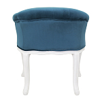 Кресло низкое в стиле прованс Louis French Armchair white and blue velour варинант исполнения - 2 | Loft Concept в Санкт-петербурге