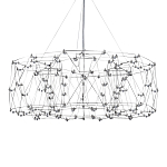 Люстра с тонкой металлической конструкцией цвета хром Quasar варинант исполнения - 2 | Loft Concept в Санкт-петербурге