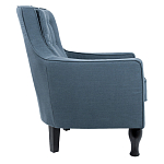 Кресло с мягкой обивкой из льна на 4-х ножках из массива березы Scarlett Armchair blue варинант исполнения - 1 | Loft Concept в Санкт-петербурге