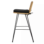 Стул барный с ротанговым плетением Half Bar Chair with Wicker без подлокотников варинант исполнения - 2 | Loft Concept в Санкт-петербурге