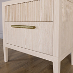 Прикроватная Тумбочка Primo с двумя ящиками Светлый дуб варинант исполнения - 3 | Loft Concept в Санкт-петербурге