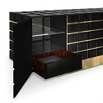 Дизайнерский комод в сочетании черного и золотого цвета Nubian варинант исполнения - 2 | Loft Concept в Санкт-петербурге